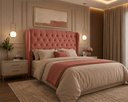 Ver imagem 1 de Cabeceira para Cama Box Casal Queen 1.60 Tecido Boucle:Rosa