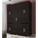 Ver imagem 3 de Guarda-Roupa 10 Portas 4 Gavetas 2230 Café - Araplac
