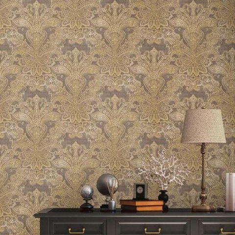 Papel de Parede Metropolitan Stories 3 Arabesco Dourado 391194ms