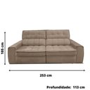 Ver imagem 6 de Kit Sofá América 3 Lugares com Painel Jade Caemmun Freijo/off White/bege