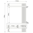 Ver imagem 7 de Kit Sofá América 3 Lugares com Painel Jade Caemmun Freijo/off White/bege