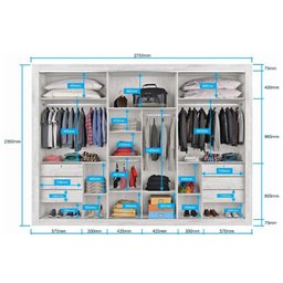 Guarda Roupa Cavich 3 Portas 100% Mdf Peroba Off White - Móveis Europa - 7