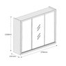 Guarda Roupa Cavich 3 Portas 100% Mdf Peroba Off White - Móveis Europa - 6