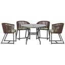 Ver imagem 1 de Mesa com 4 Cadeiras e Noronha Estofado 5 Trama Original Marrom
