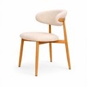 Ver imagem 5 de Kit 2 Cadeiras Decorativas Sala de Jantar Luxo Mavie Linho Cru - Mozzelar