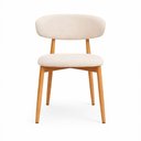 Ver imagem 1 de Kit 2 Cadeiras Decorativas Sala de Jantar Luxo Mavie Linho Cru - Mozzelar