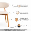 Ver imagem 3 de Kit 2 Cadeiras Decorativas Sala de Jantar Luxo Mavie Linho Cru - Mozzelar