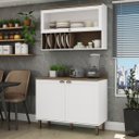 Ver imagem 1 de Conjunto Cozinha Eliza com Aéreo de Vidro Cb0034 Linha Iluminata Genialflex