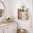 Ver imagem 3 de Prateleira Refúgio Suspensa em MDF Decorativa Sala Banheiro