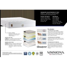 Cama Box Queen Simmons Masterpiece Neo (Colchão 158 x 198 + Box Bi Partido) - 5