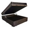 Cama Box Baú Casal Conforto Sintético Marrom + Colchão Casal Conforto Espuma D33 14x138x188 - 3