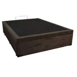 Cama Box Baú Casal Conforto Sintético Marrom + Colchão Casal Conforto Espuma D33 14x138x188 - 5