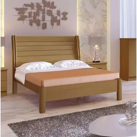 Cama Casal Queen Esmeralda Plus D Doro Móveis - Cinamomo