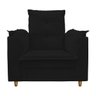 Poltrona de Amamentação com Puff Isabella Luxo bellamado:preto - 2