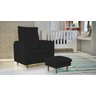 Poltrona de Amamentação com Puff Isabella Luxo bellamado:preto - 4