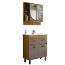 Ver imagem 2 de ​conjunto Banheiro Veneza 70cm Armário Completo Gabinete Cuba Espelheira