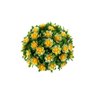 Vaso Trançado com Arranjo de Flores Artificiais - Decoração Cor da Flor:Flor Bola Amarelo/Branco - 2