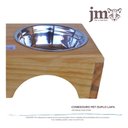 Ver imagem 4 de Comedouro Pet Elevado Duplo M - Potes Inox Madeira Lapa