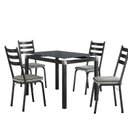 Ver imagem 2 de Conjunto Mesa 107x73cm Malva com 4 Cadeiras New Preto/Grafiato