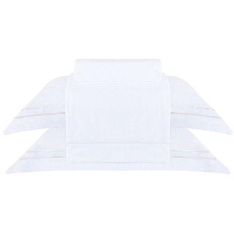Jogo de Cama Casal Sublime Branco C/ Ponto Cheio Pérola 4 Peças Buddemeyer