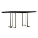 Ver imagem 7 de Mesa Retangular Alina 180cm Preto Champanhe com 6 Cadeiras Barcelona N01 Couríssimo Preto Linho Cinz