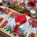 Ver imagem 2 de Kit 4 Jogos Americanos Flor de Natal Maravilha 43cmx34cm