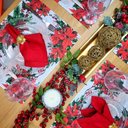 Ver imagem 4 de Kit 4 Jogos Americanos Flor de Natal Maravilha 43cmx34cm