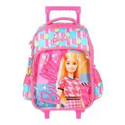 Mochila Escolar Infantil com Rodinhas Barbie Ic41442bb Pink - Maxlog - 2