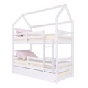 Ver imagem 2 de Treliche Casinha Solteiro Slim Rb com Grade de Proteção Madeira Maciça Branco Housin