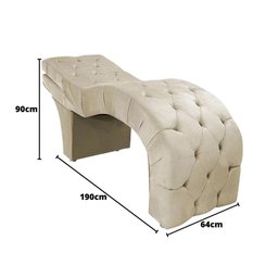 Maca Estofada Reclinável Sobrancelhas Cílios Suede Beatriz Cor:bege - 3