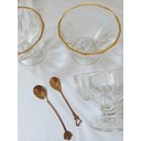 Ver imagem 6 de Taça para Sobremesa de Vidro com Borda Dourada