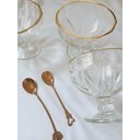 Ver mais imagens de Taça para Sobremesa de Vidro com Borda Dourada