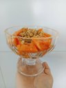 Ver imagem 2 de Taça para Sobremesa de Vidro com Borda Dourada