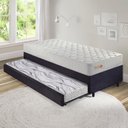Ver imagem 1 de Bicama Box 88x188 Suede Preto com Colchão Ecoline D33 Ecofle