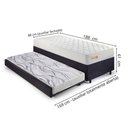 Ver imagem 2 de Bicama Box 88x188 Suede Preto com Colchão Ecoline D33 Ecofle