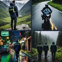 Ver imagem 2 de Capa de Chuva Impermeável com Touca e Viseira - M