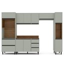 Ver imagem 4 de Armário de Cozinha Modulada Completa 5 Peças 306,8cm com Tampo 250043 Koya Politorno Móveis