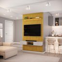 Ver imagem 4 de Painel Trento para TV com Bancada 143 Ripado Cedro com LED- DJ Móveis