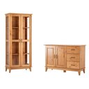 Ver imagem 2 de Kit Cristaleira e Balcão Rústico em Madeira Maciça