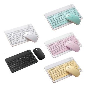 Conjunto de Mouse sem Fio Bluetooth Teclado Colorido