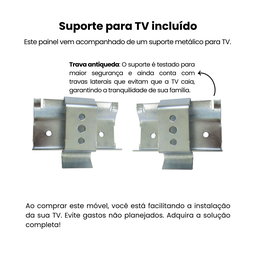 Painel Ripado para TV até 40 Polegadas 120CMX80CM Nicho Cine Marrom - 5 Painel Ripado para TV até 40 Polegadas 120CMX80CM Nicho Cine Marrom - 5