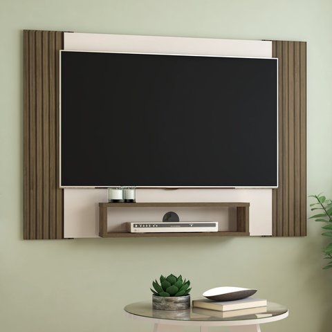 Painel Ripado para TV até 40 Polegadas 120CMX80CM Nicho Cine Marrom