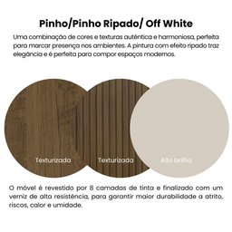 Painel Ripado para TV até 40 Polegadas 80cmx120cm com Nicho Cine - 20 Painel Ripado para TV até 40 Polegadas 80cmx120cm com Nicho Cine - 20