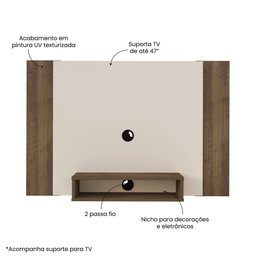 Painel Ripado para TV até 40 Polegadas 120CMX80CM Nicho Cine Marrom - 6 Painel Ripado para TV até 40 Polegadas 120CMX80CM Nicho Cine Marrom - 6