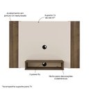 Ver imagem 6 de Painel Ripado para TV até 40 Polegadas 120CMX80CM Nicho Cine Marrom