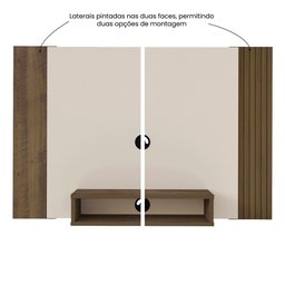 Painel Ripado para TV até 40 Polegadas 120CMX80CM Nicho Cine Marrom - 7 Painel Ripado para TV até 40 Polegadas 120CMX80CM Nicho Cine Marrom - 7
