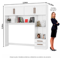Ver imagem 5 de Modulado 4 Portas 2 Gavetas Branco - Carioca Móveis