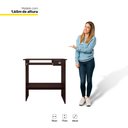 Ver imagem 3 de Mesa Escrivaninha Computador Compact 1 Gaveta Castanho - Desk Design
