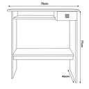 Ver imagem 4 de Mesa Escrivaninha Computador Compact 1 Gaveta Castanho - Desk Design