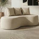 Ver imagem 2 de Sofa 2 Lugares Organico Ibiza 160 Cm Linho Cru Vazzano